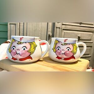 *EUC* (2) CAMPBELL’S SOUP Mugs - 1998 Houston Harvest - Cup/Mug/Bowl/Comfort
